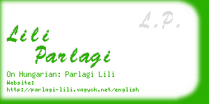 lili parlagi business card